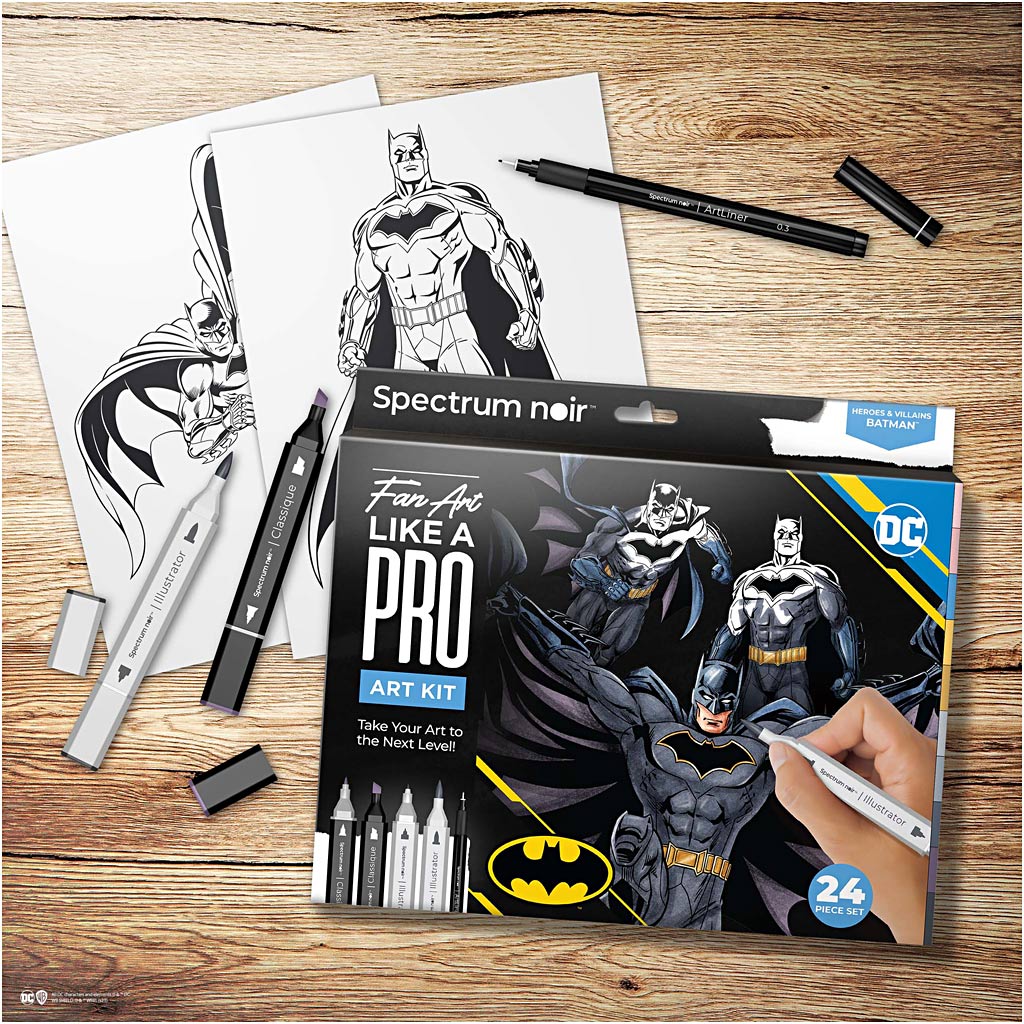 Creativ Company Hobbyset Illustration, Batman: Helden und Schurken, verschiedene Farben, 1 Box