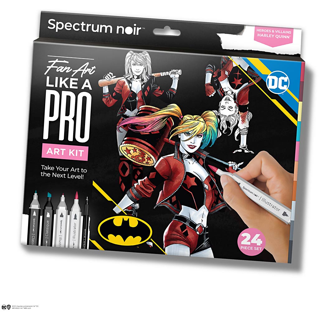 Creativ Company Hobbyset Illustration, Harley Quinn, verschiedene Farben, 1 Box