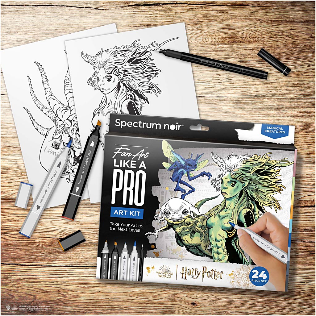 Creativ Company Hobbyset Illustration, Harry Potter: Magische Kreaturen, verschiedene Farben, 1 Box