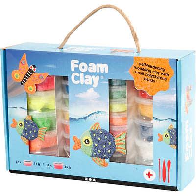 Foam Clay® Geschenkbox, verschiedene Farben, 1 Set