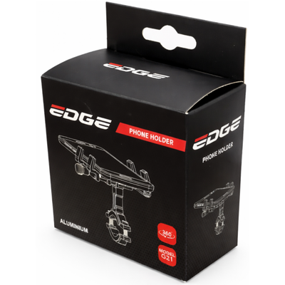 Edge-Telefonhalter G21 – Aluminium – 360° drehbar – universelle Lenkermontage – extra stabil – schwarz