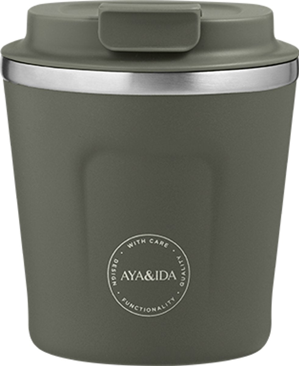 Aya ida aya ida - cup2go - Kaffeetasse - Coffee to go - Reisebecher - zum Mitnehmen - 240ml - tropisch grün neu