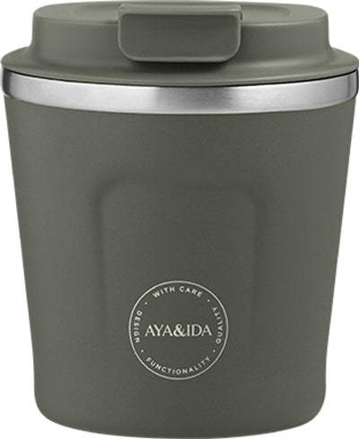 Aya ida aya ida - cup2go - Kaffeetasse - Coffee to go - Reisebecher - zum Mitnehmen - 240ml - tropisch grün neu