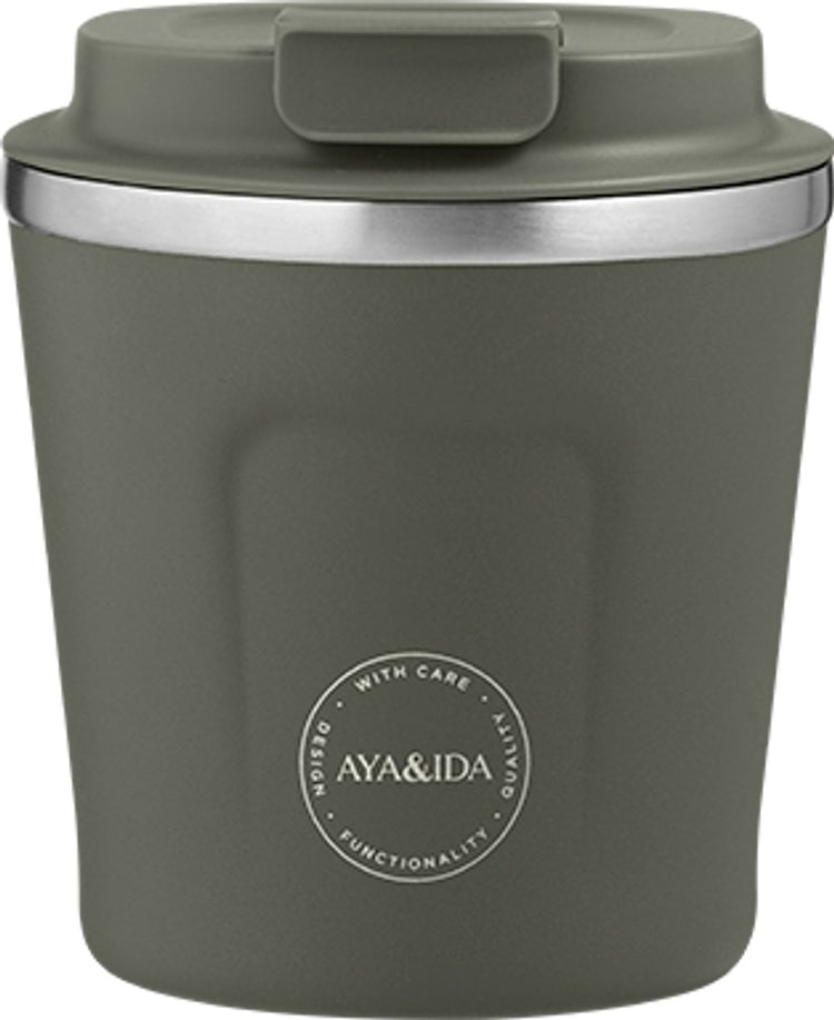 Aya ida aya ida - cup2go - Kaffeetasse - Coffee to go - Reisebecher - zum Mitnehmen - 240ml - tropisch grün neu