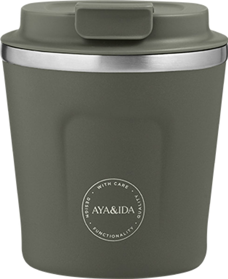 Aya ida aya ida - cup2go - Kaffeetasse - Coffee to go - Reisebecher - zum Mitnehmen - 240ml - tropisch grün neu