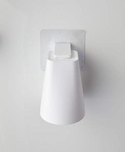 Yamazaki selbstklebender Badezimmer-Getränkehalter – Turm – Weiß