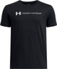 Under Armour UA B Logo Wordmark SS Unisex-Sportshirt – Schwarz – Weiß – Grau