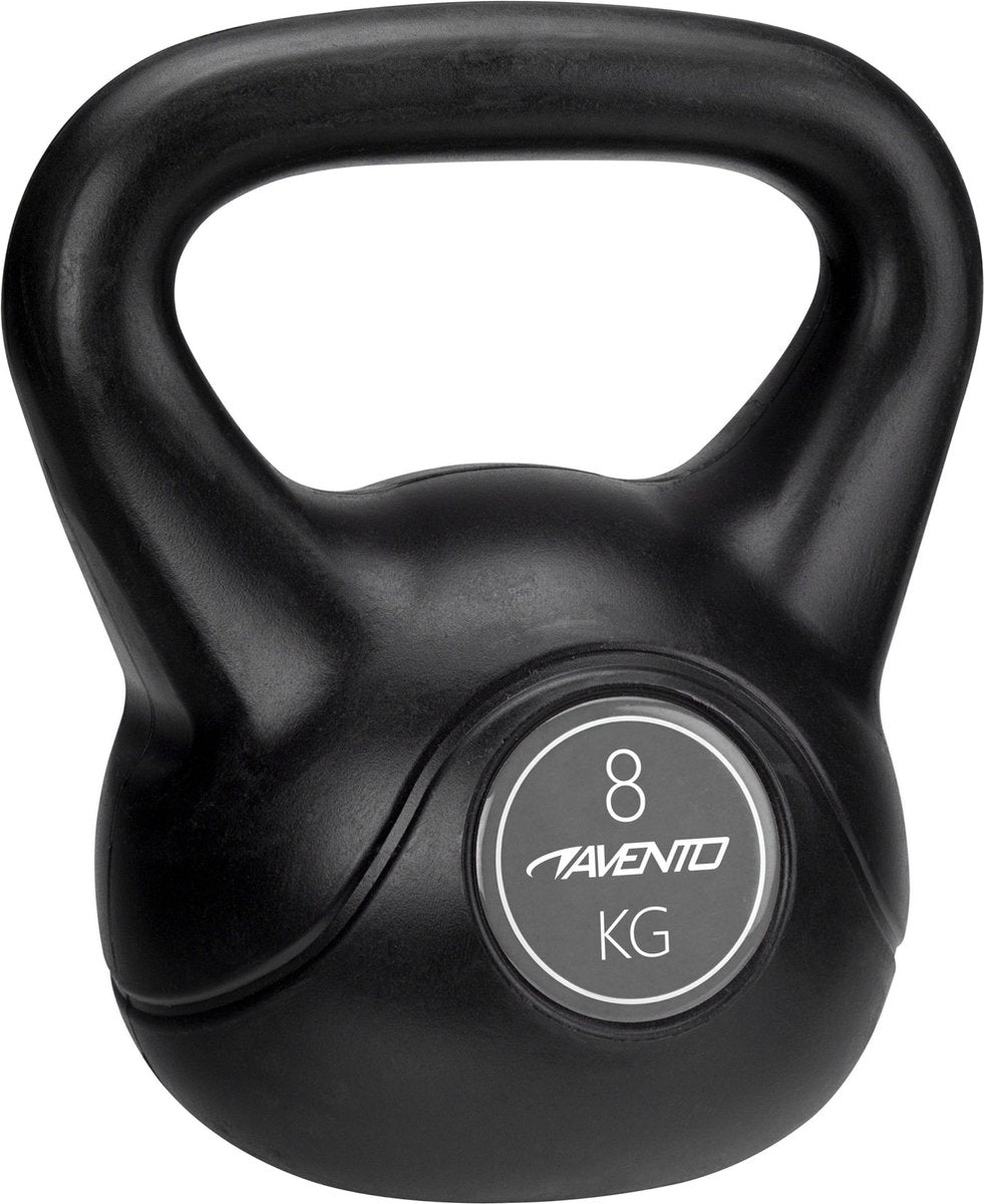 Avento Kettlebell – 8 kg – Schwarz