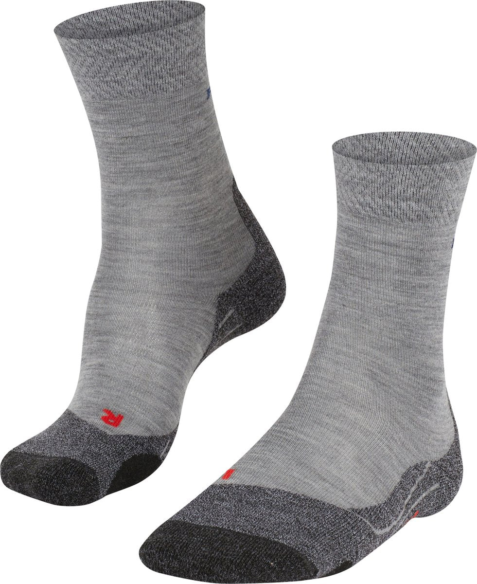 Falke TK2 Melange Anti-Blister Wandersocken aus dickem Woll-Funktionsmaterial Herren Grau - Größe 42-43