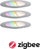 Paulmann Plug Shine LED Bodeneinbauleuchte Smart Home Zigbee 3.0 Boden RGBW 3er Set IP67 RGBW+ 3x2W 21VA Edelstahl