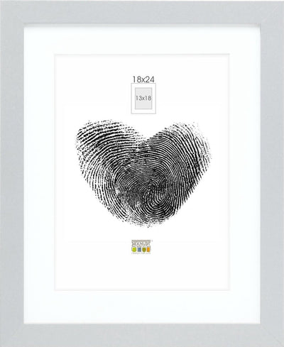 Deknudt Frames Fotorahmen - Silber mit Passepartout - 13x18 18x24 cm