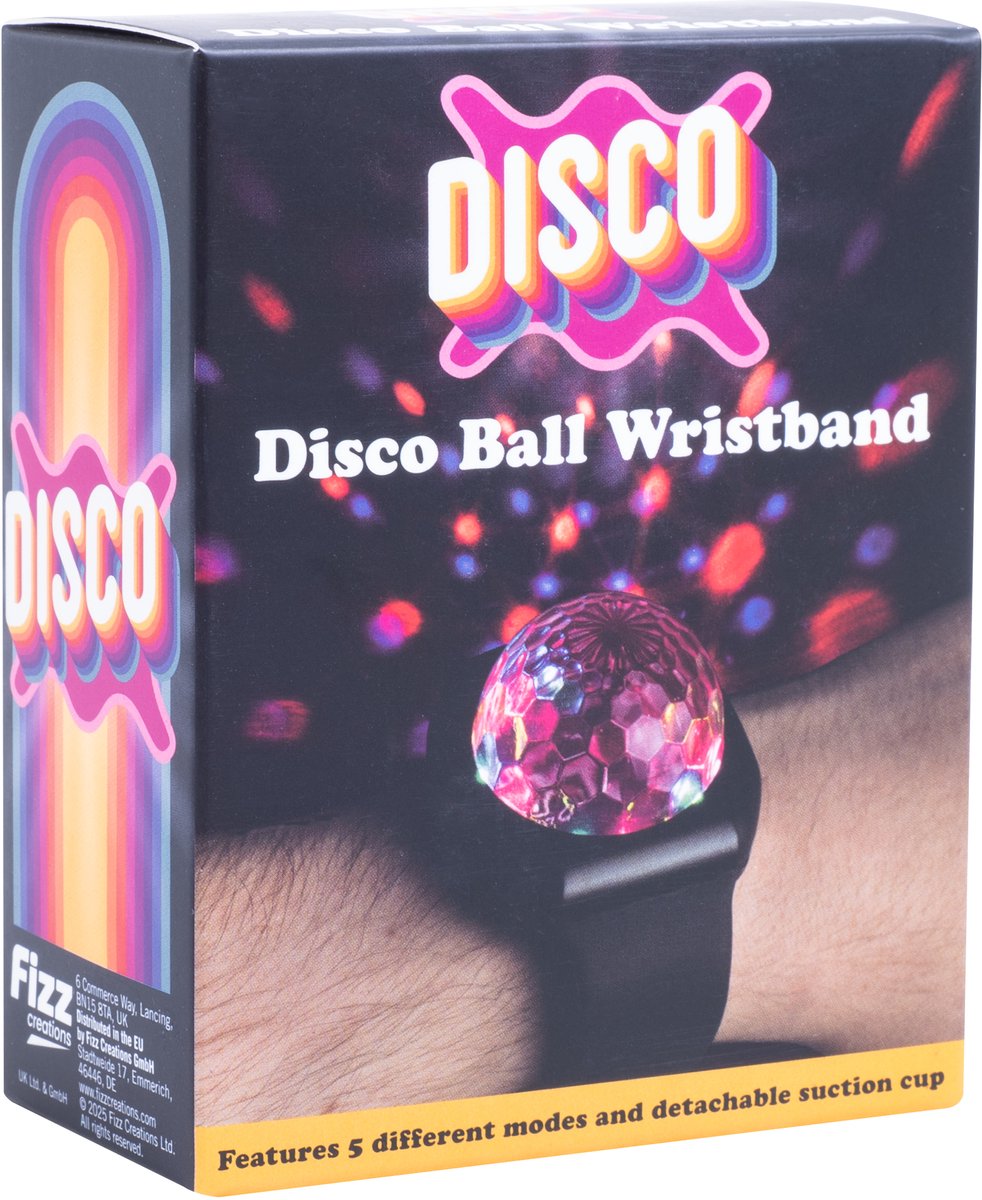 Mad Monkey Disco-Party-Armband – tolle Effekte – 5 Modi – USB-C