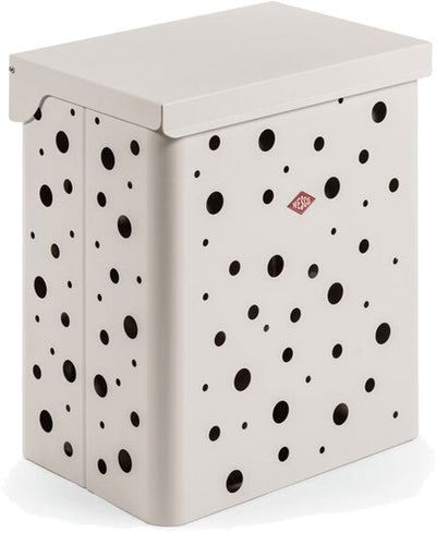 Wesco Wäschekorb Duo 1 mit Einsatz | 64 Liter | Duo-Wäschebox (2x32 Liter) | Metall - Mattsand | Wäschekorb