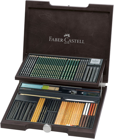 Faber-Castell Pitt Monochromos Künstlerset – Holzkiste 86 Stück – FC-112971