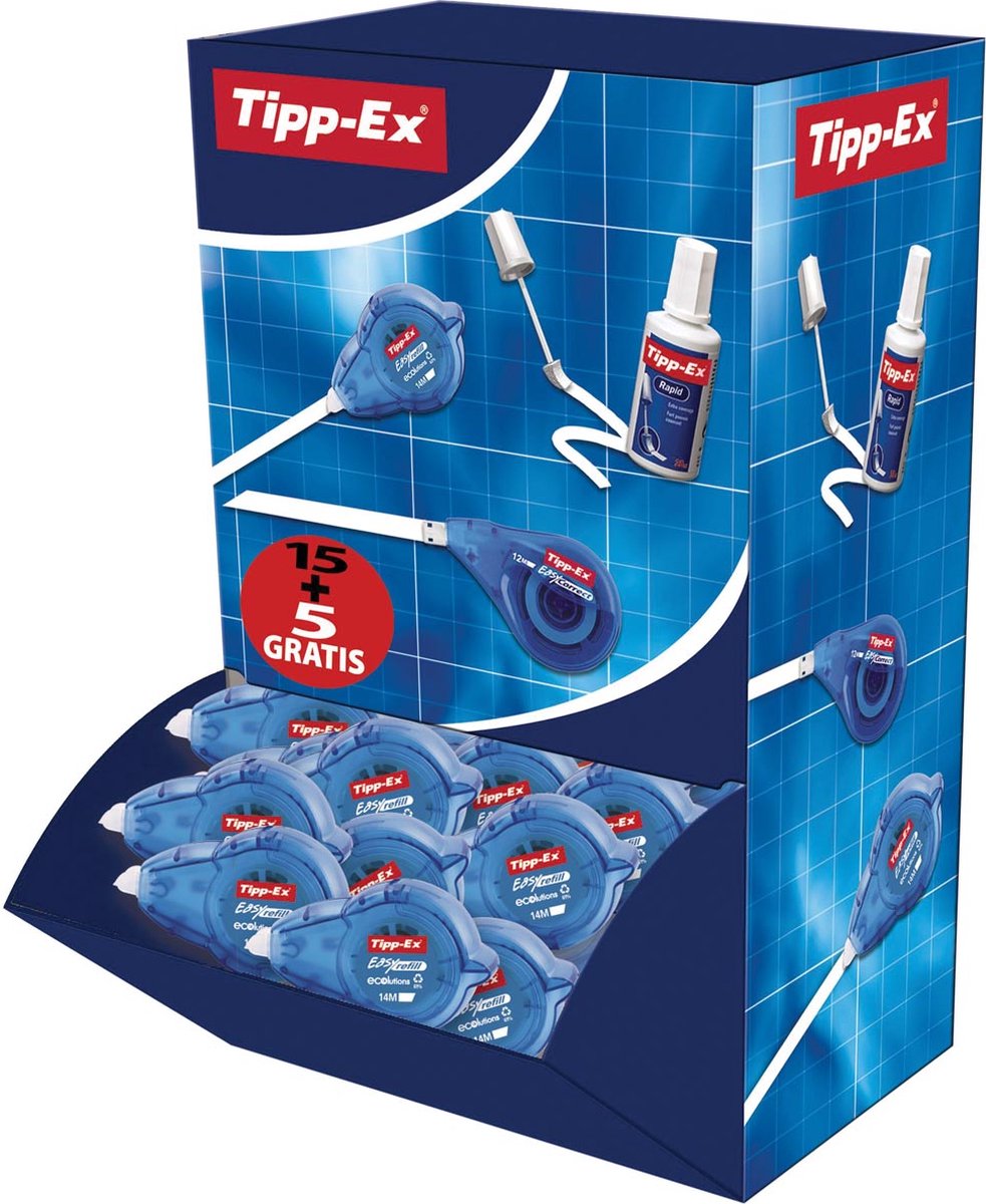 Tipp-ex Korrekturroller ecolutions Easy Refill Box à 20 Stück (15 + 5 gratis)
