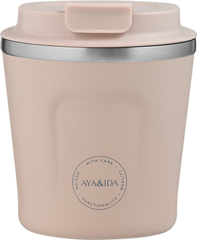 Aya ida aya ida - cup2go - Kaffeetasse - Coffee to go - Reisebecher - zum Mitnehmen - 240ml - cremebeige neu