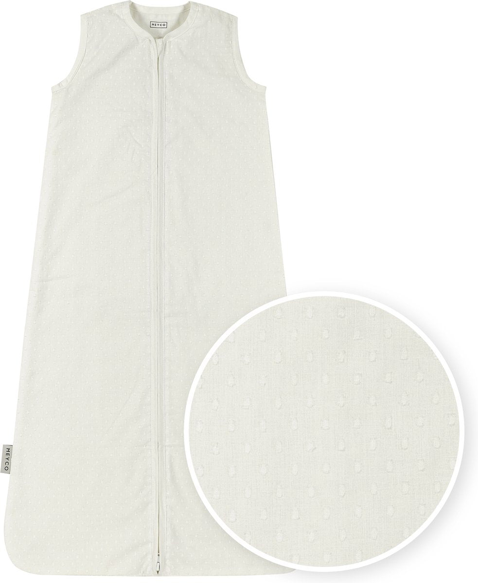 Meyco Baby Plume Baby-Sommerschlafsack – gebrochenes Weiß – 70 cm – 0,5 Tog