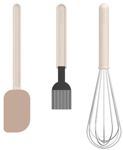 Mepal Backset 3-teilig (großer Pfannenwender + Pinsel + großer Schneebesen) Chef It – Set für Bäcker – hitzebeständig – spülmaschinenfest – Küchenutensilien – Kreide