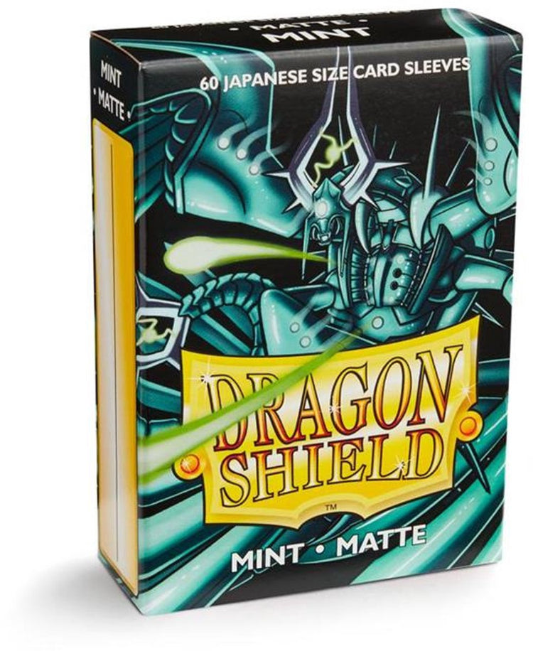 Asmodee Drachenschild-Kartenhüllen: japanisches mattes Mint (59 x 86 mm) – 60 Stück