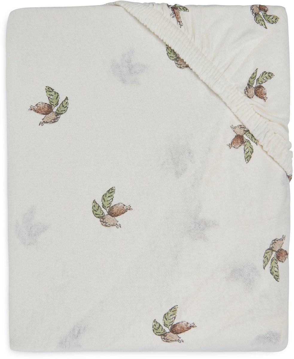Jollein - Spannbettlaken Jersey 40 50x80 90cm - Wiege, Bett, Babybett - Hagebutte