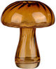 Arti Casa Glasvase Pilz – Bernsteinvase für die Innendekoration – moderne Vase für Blumen oder Accessoires – ø12 x 13 cm – Bernstein