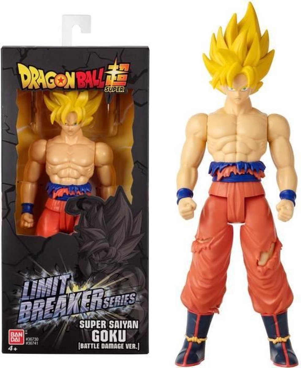 Bandai – Dragon Ball – Riesige Limit Breaker-Figur – Super Saiyajin Goku (Battle Damage Ver.) – Offiziell lizenzierte Dragon Ball – Super Saiyajin Goku Actionfigur – Spielzeug für Kinder ab 4 Jahren – 36741
