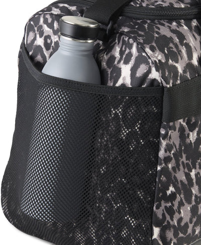 Puma Challenger AOP kleine Sporttasche Unisex-Sporttasche – Mausgrau-Buttercreme-Leopard AOP