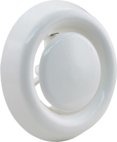 Starx Absaugventil rund - verstellbare Lüftungsklappe - Kanaldurchmesser ã˜100-125 mm - weiß