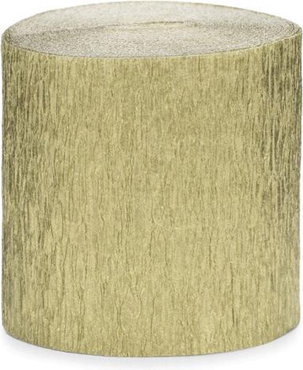 Sans-Marque-Luftschlangen aus Krepppapier, Rolle ohne Marke – Luftschlangen in Metallic-Gold, 10 Meter (4 Stück) – Party-Deko