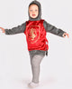 Den Goda Fen Ritterkostüm Rot mit Kapuze 98-104 Fasching.