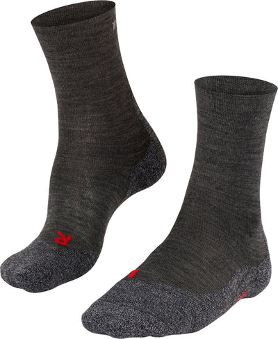 Falke TK2 Sensitive Anti-Blister Wandersocken aus dickem Woll-Funktionsmaterial Damen Grau – Größe 41-42