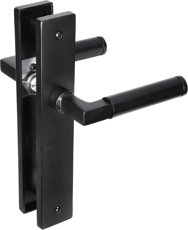 Impresso Innentürbeschlag Aston – quadratisches Türschild mit Schraube – Aluminium – schwarz