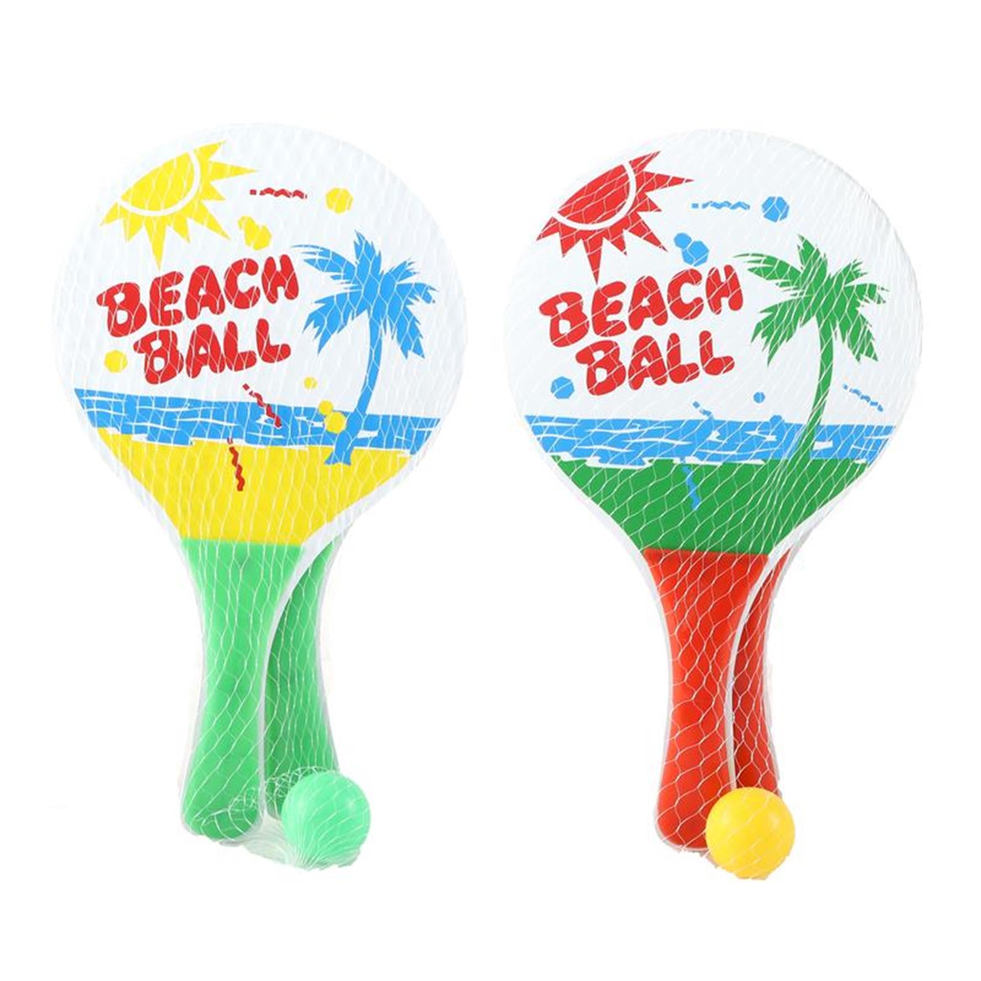 Beachball-Set aus Holz im Netz