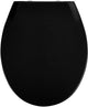 Wenko WC-Sitz Kos – schwarzer Thermoplast – Easy-Close-Soft-Close-Verschluss – Fix-Clip-Befestigung abklickbar – WC-Sitz – WC-Sitz – WC-Sitz schwarz