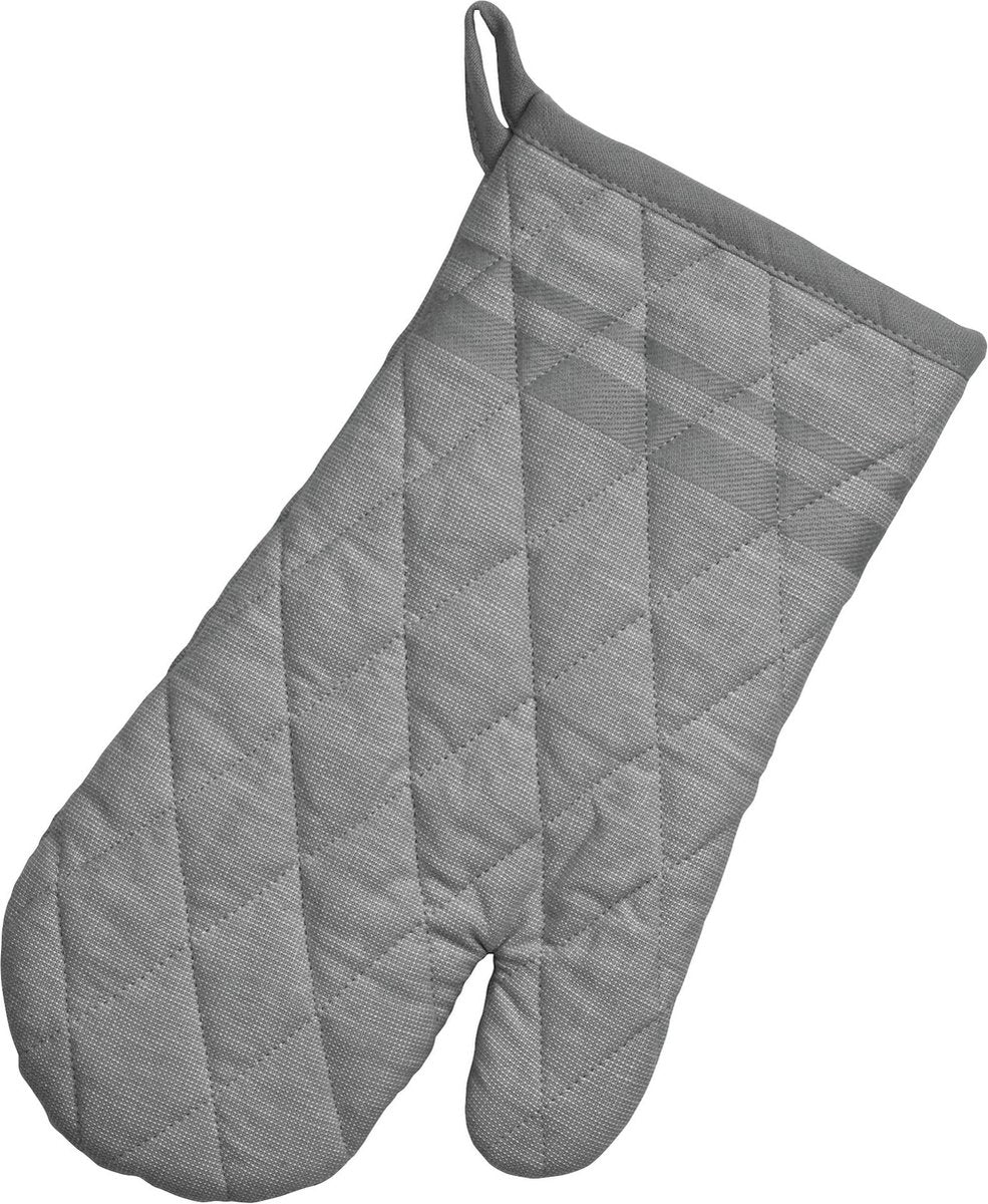 Kela Ofenhandschuh, Ofenhandschuh, 4er-Set, Baumwolle, dunkelgrau mit Streifen, 31 x 18 cm – | tia