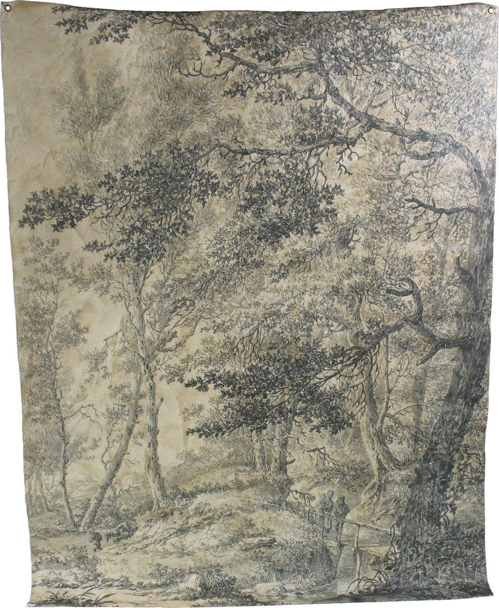 HD Collection Wandtuch schwarz 122x0x156cm