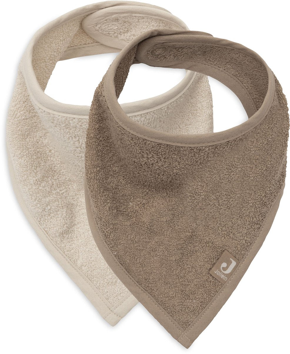 Jollein Lätzchen Bandana Sand Milchkaffee (2er Pack)