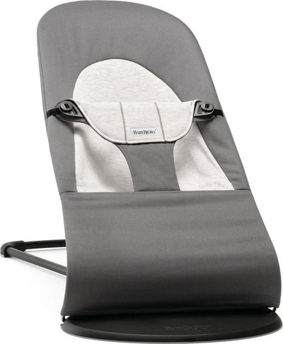 Babybjörn Schaukelstuhl Balance Soft – gewebter Jersey – dunkelgrau-grau – ergonomisch – verstellbar – faltbar