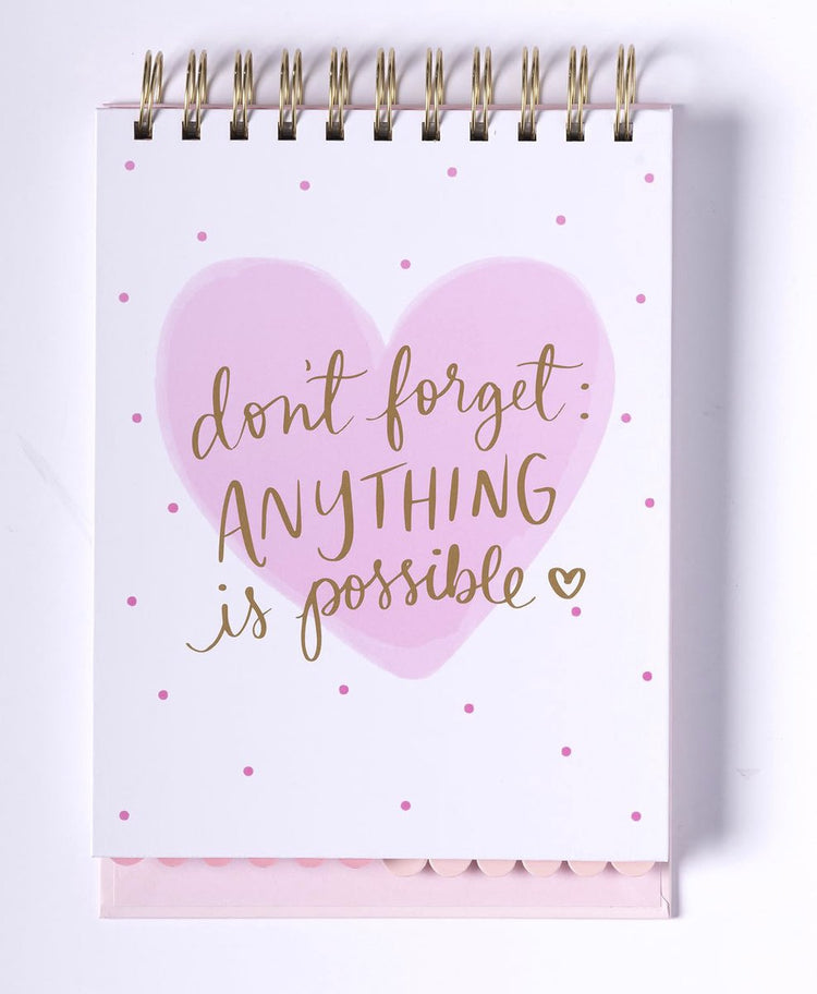 Eccolo Notizblock - Spiral - Don't forget - liniert - ca. 15x22 cm - mit Registerkarten - ec-dl637b