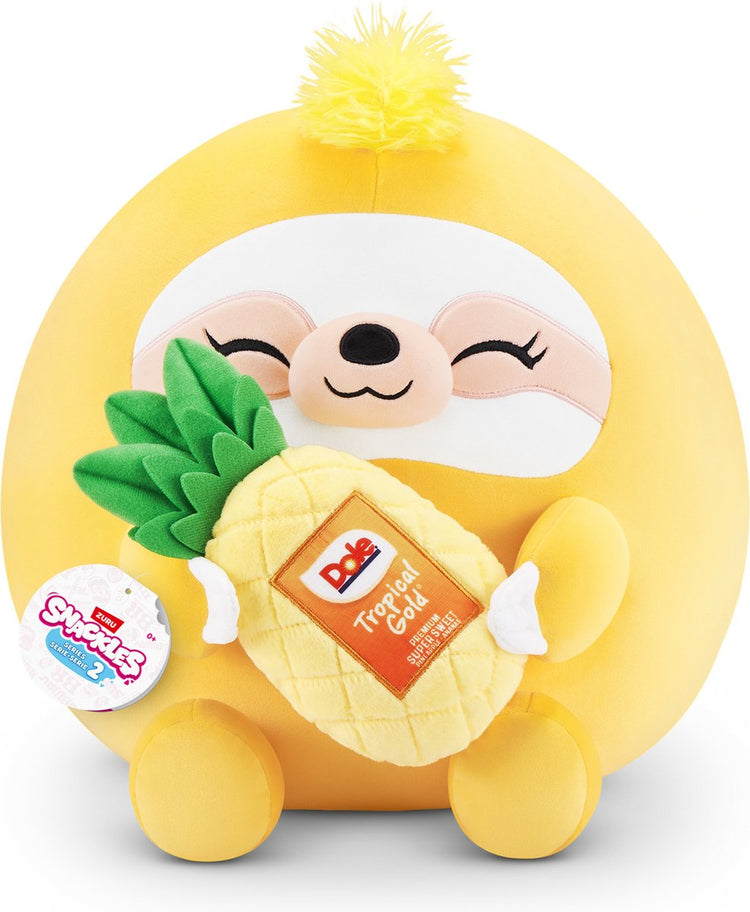 Snackles-Serie 2 – Faultier Sandy mit Dole-Ananas – 38 cm von Zuru