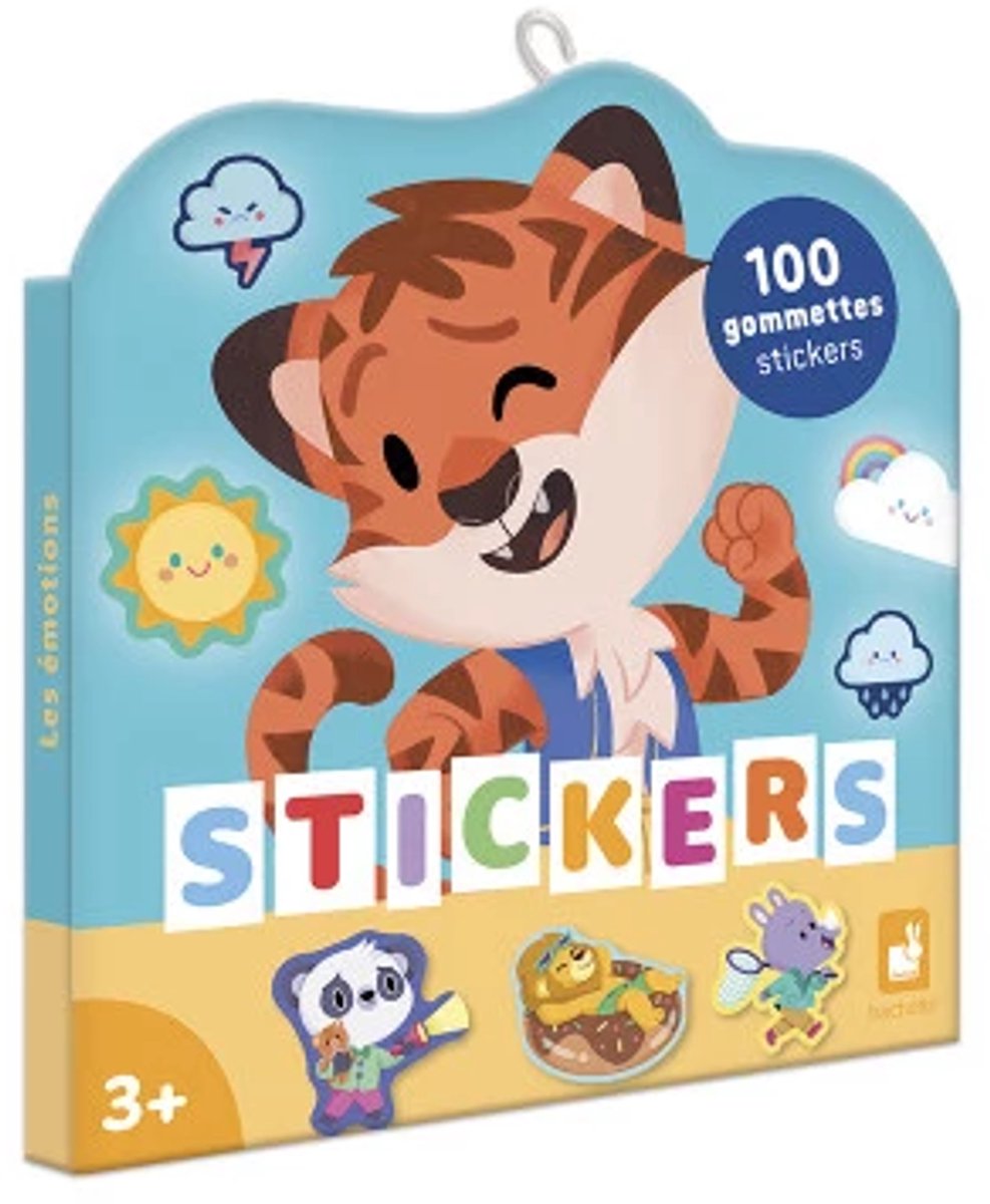 Janod – Stickerbuch – Tiergefühle – 100 Sticker