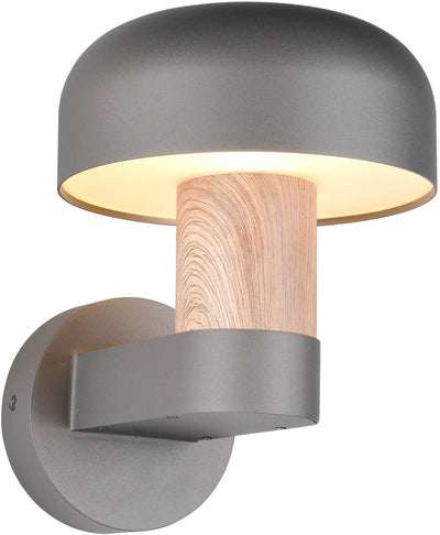 Trio Fraser - Wandleuchte - Holzelement - exkl. 1x E27 4,9 W - Wandmontage - Außenbeleuchtung - IP54