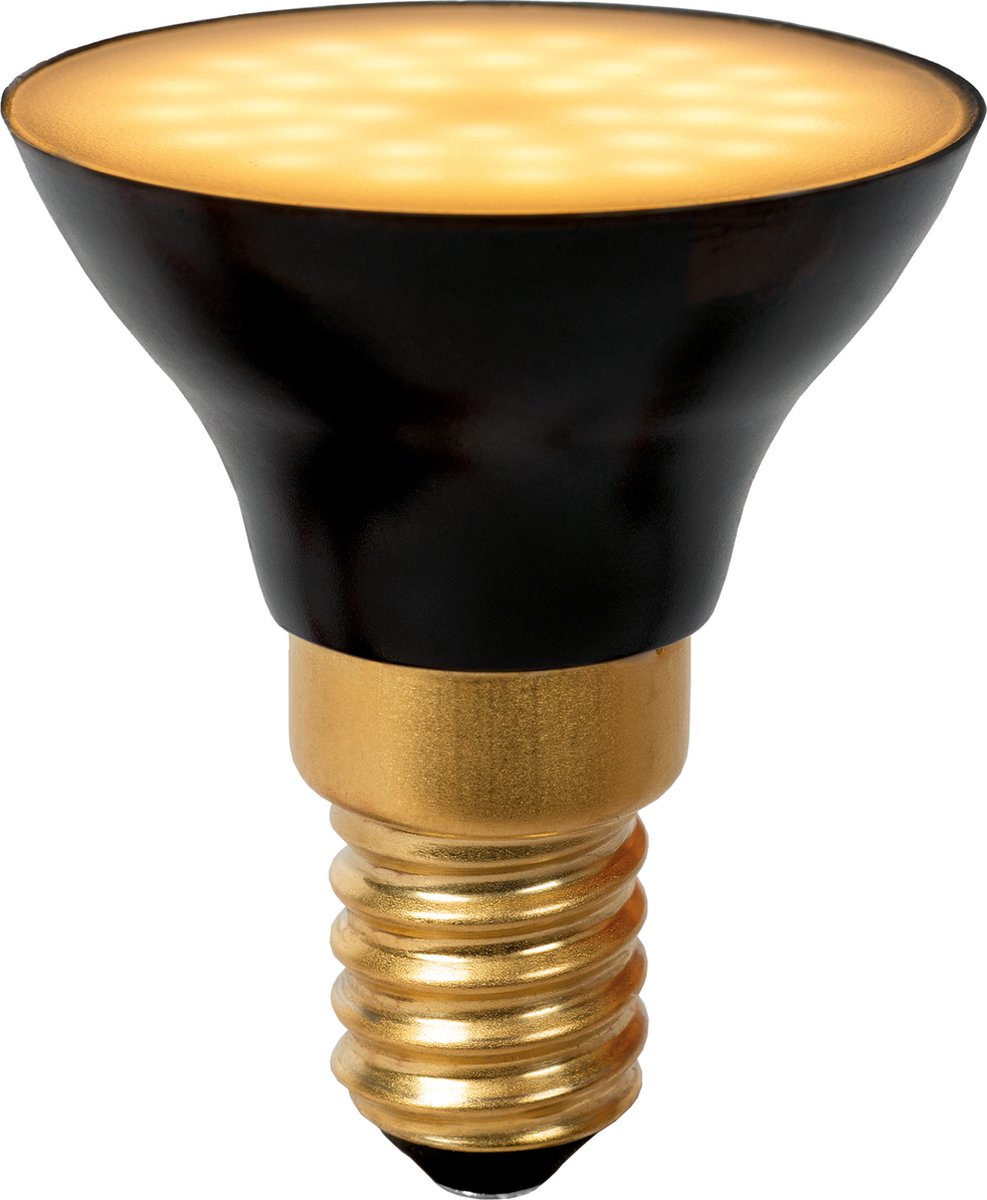 Lucide G45 – LED-Lampe – ø 4,3 cm – LED 3 Stufendimmung – E14 – 1 x 5 W, 2700 K – Schwarz