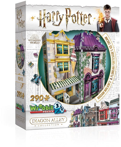 Wrebbit Madam Malkin's und Florean Fortescue – Slug and Jiggers – 3D-Puzzle – Harry Potter – 290 Teile