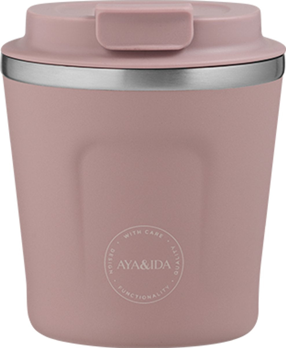 Aya ida aya ida - cup2go - Kaffeetasse - Coffee to go - Reisebecher - Mitnehmen - 240ml - Dusty Rose Neu