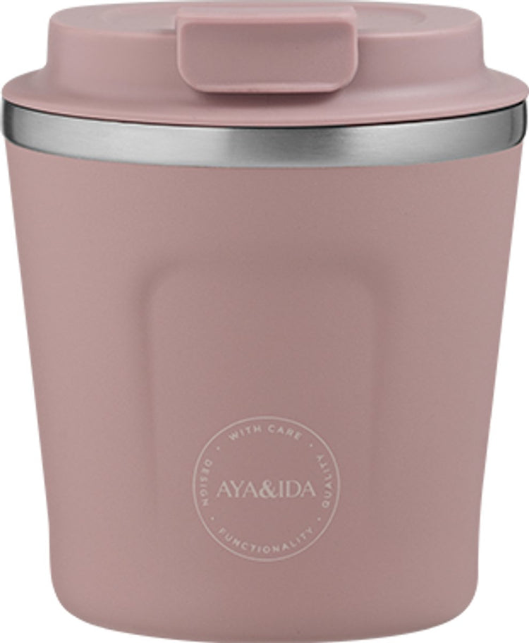 Aya ida aya ida - cup2go - Kaffeetasse - Coffee to go - Reisebecher - Mitnehmen - 240ml - Dusty Rose Neu