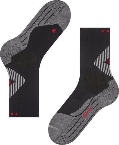 Falke 4grip stabilisierende Anti-Blasen-, Anti-Schweiß-Funktionsgarn-Sportsocken Unisex Schwarz - Größe 39-41