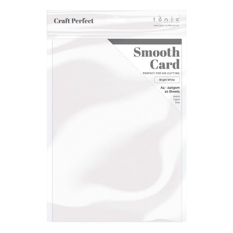 Craft Perfect von Tonic Studios Craft Perfect • Glatter Karton, A4, 240 g, Weiß, 5 Stück