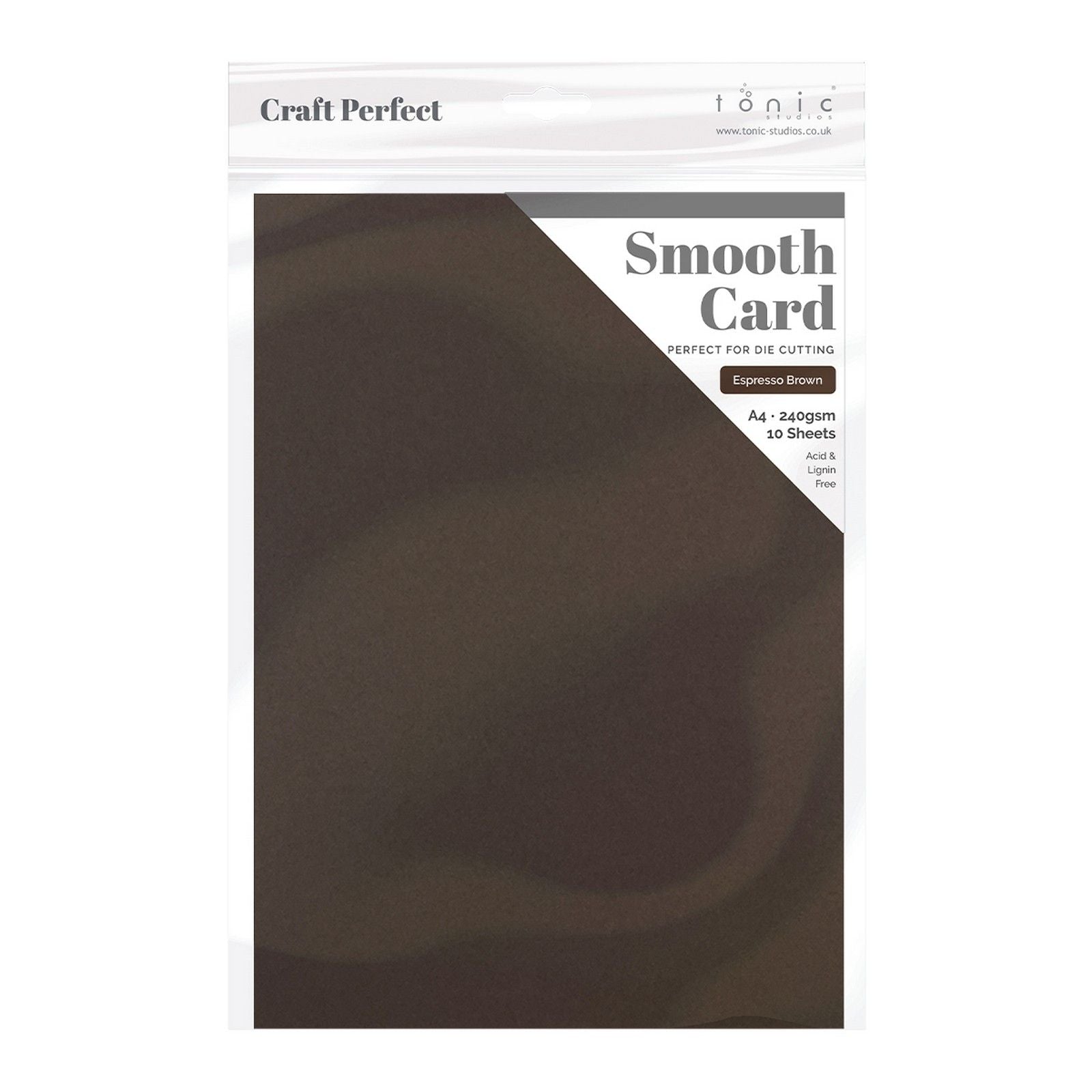 Craft Perfect von Tonic Studios Craft Perfect • glatter Karton, A4, 240 g, Espressobraun, 5 Stück