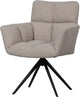 Woood Vinny Drehstuhl mit Armlehnen – Bouclé – Sand – 89 x 70 x 61